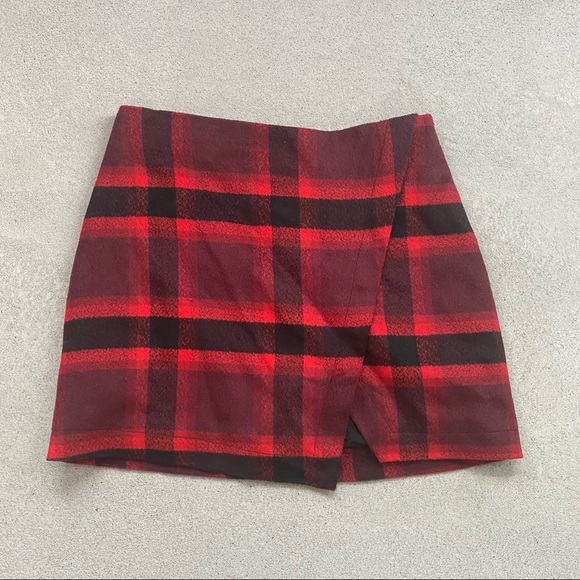 Abercrombie & Fitch Buffalo Plaid Wool Skirt - Picture 1 of 4